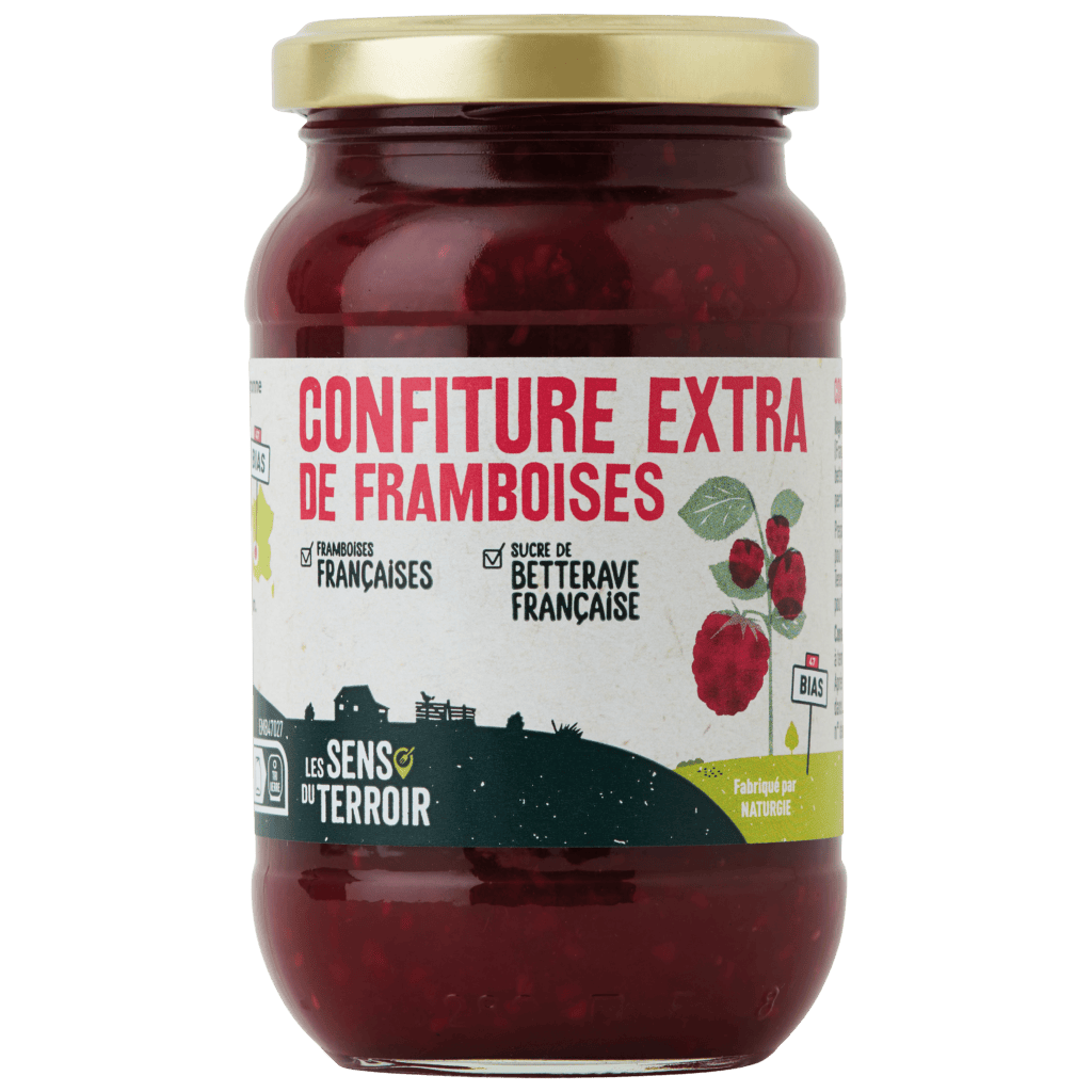 Confiture extra de framboises - Les Sens du Terroir