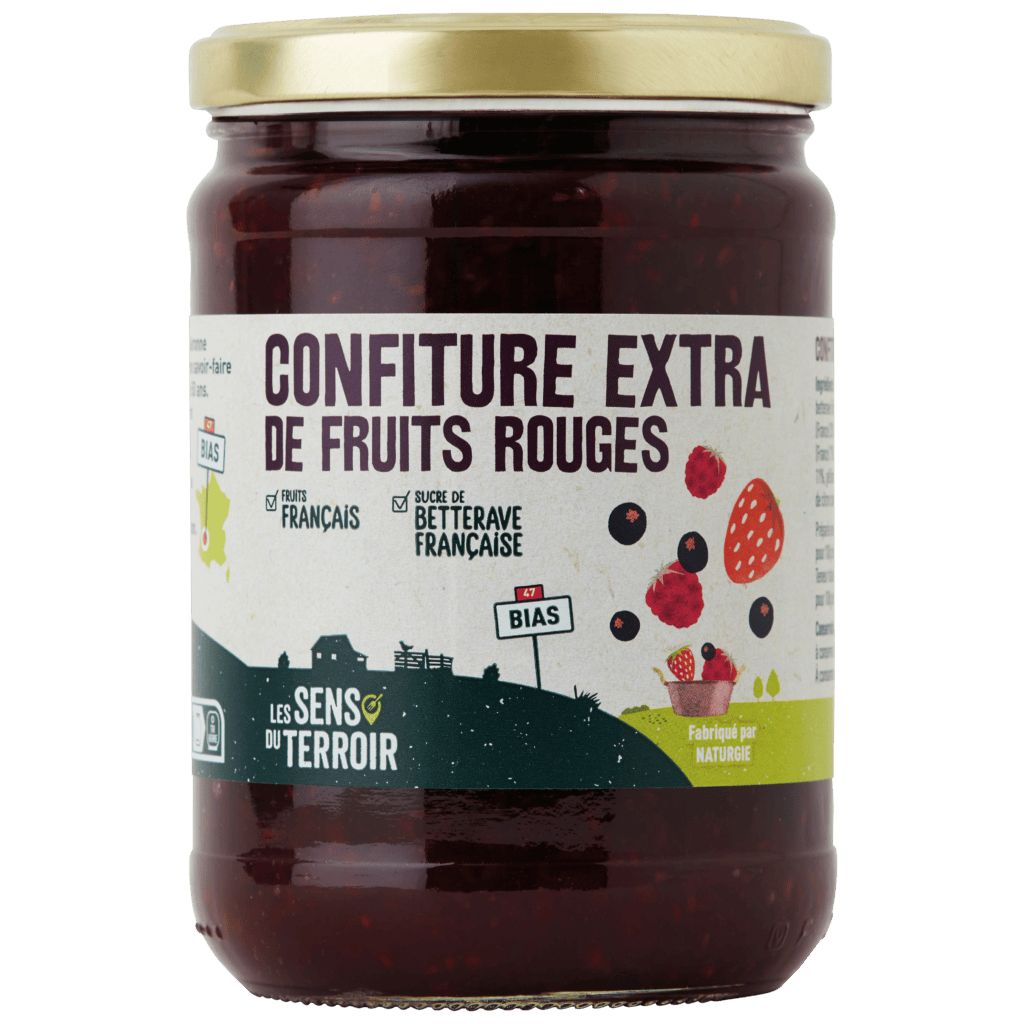 Confiture extra de fruits rouges - Les Sens du Terroir