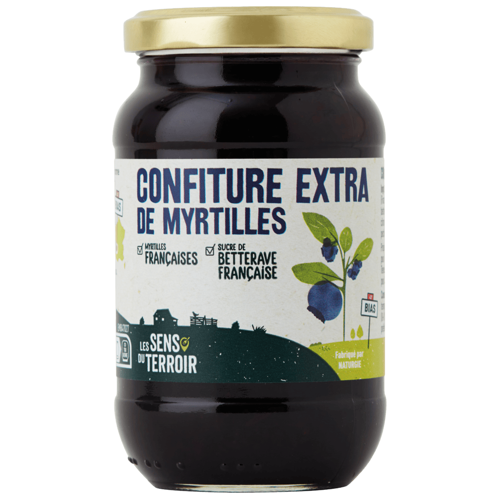 Confiture extra de myrtilles - Les Sens du Terroir