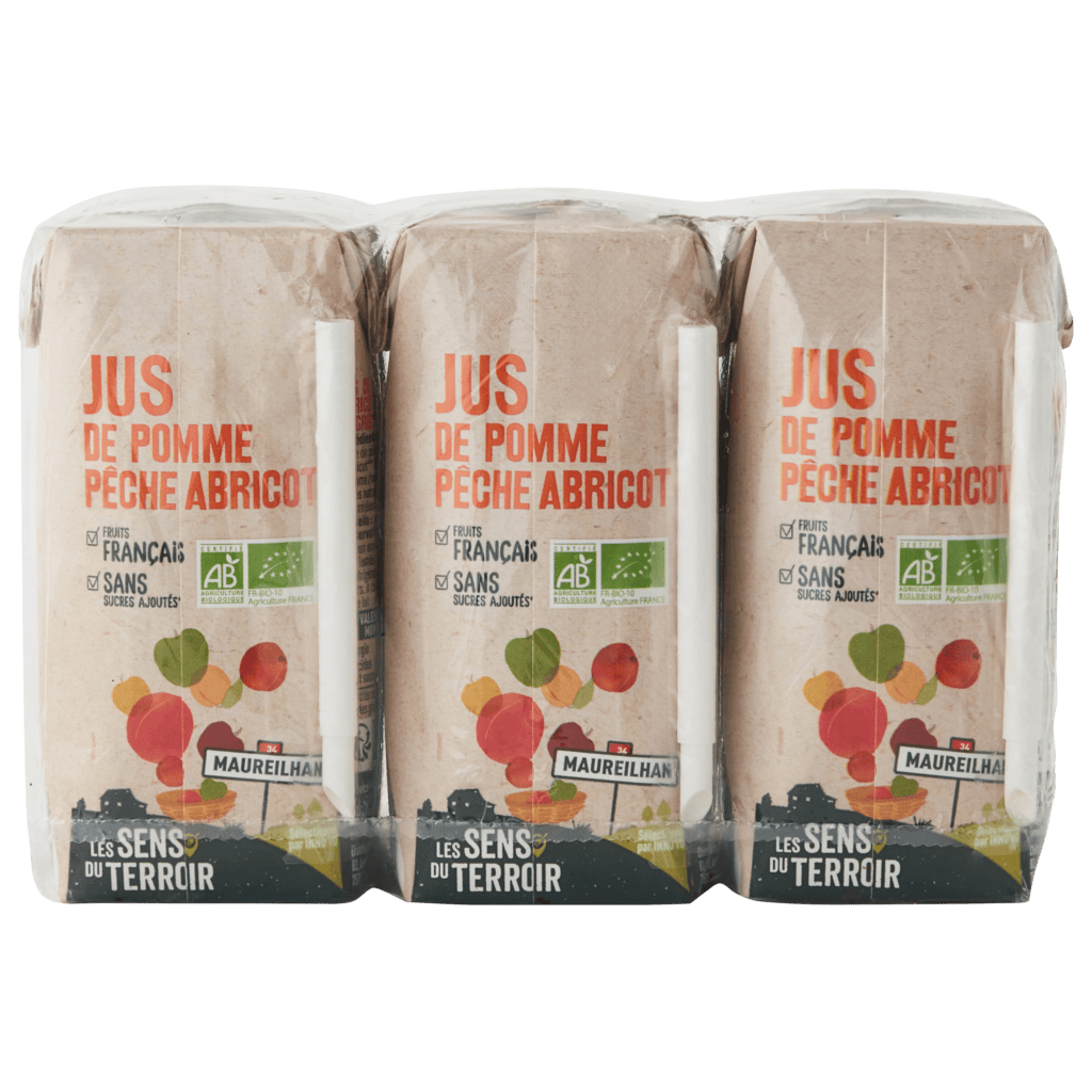 Jus pomme-pêche-abricot BIO - Les Sens du Terroir