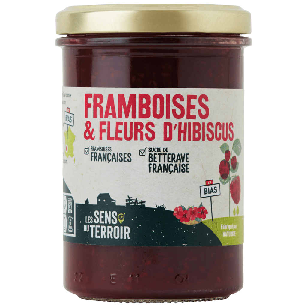 Préparation framboises et fleurs d'hibiscus - Les Sens du Terroir