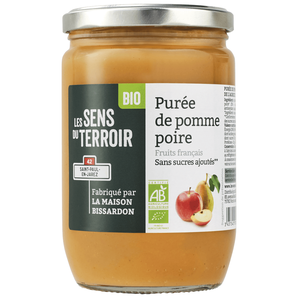 Purée de pomme poire BIO - Les Sens du Terroir