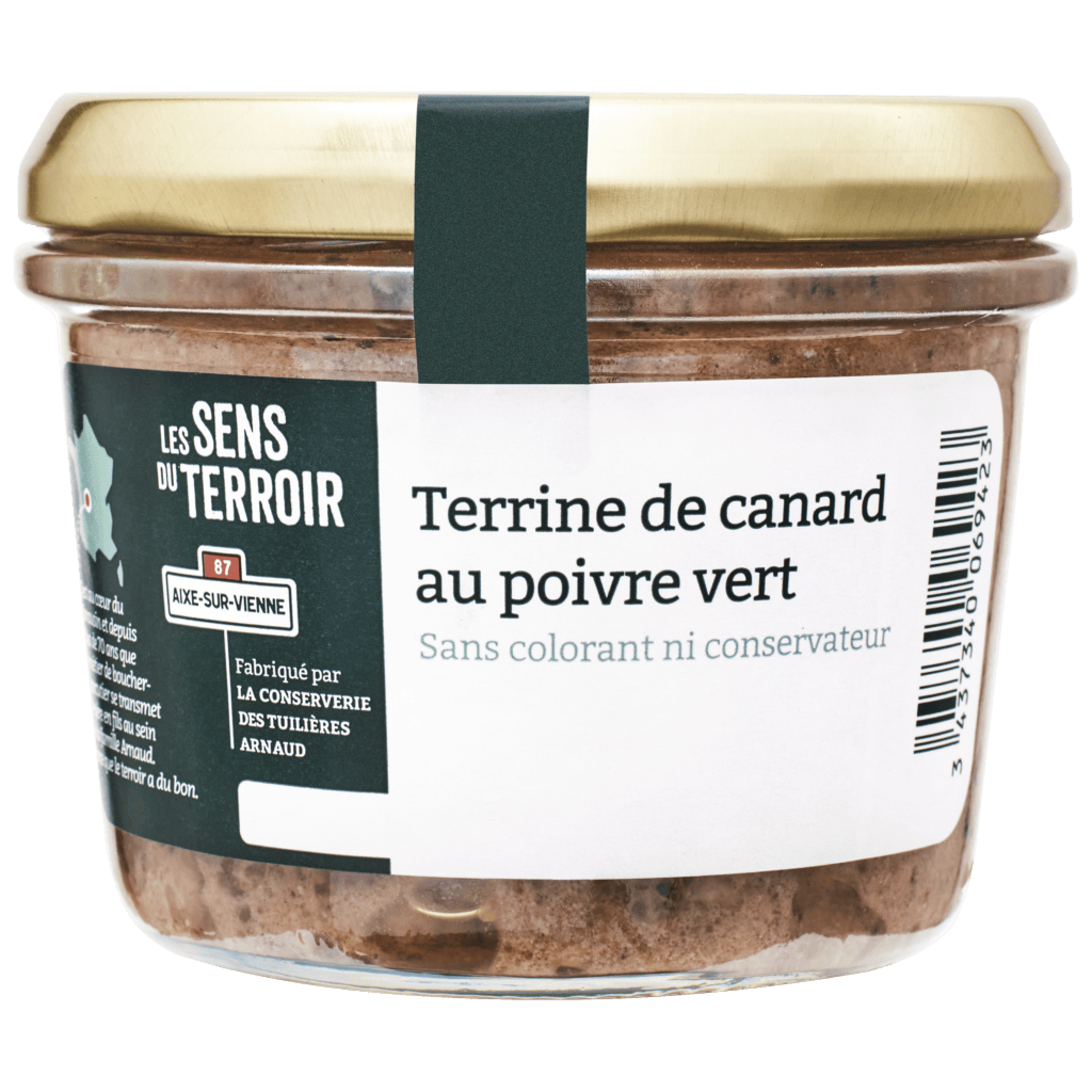 Terrine de canard au poivre vert - Les Sens du Terroir