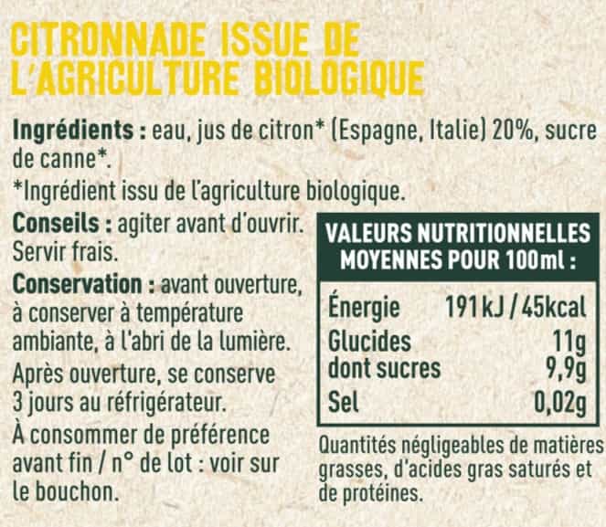 Citronnade BIO - Les Sens du Terroir