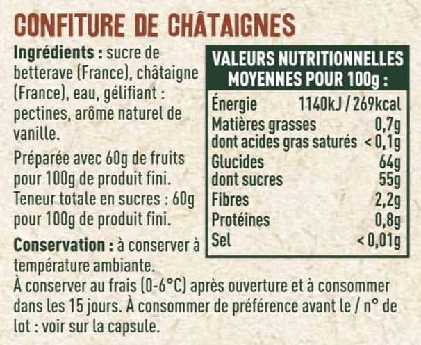 Confiture de châtaigne - Les Sens du Terroir