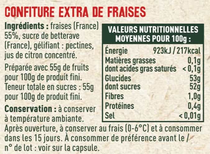 Confiture extra de fraises - Les Sens du Terroir