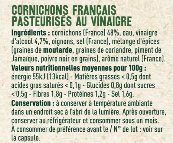 Cornichons au vinaigre - Les Sens du Terroir