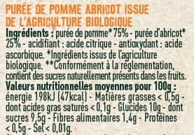 Purée de pomme abricot BIO - Les Sens du Terroir