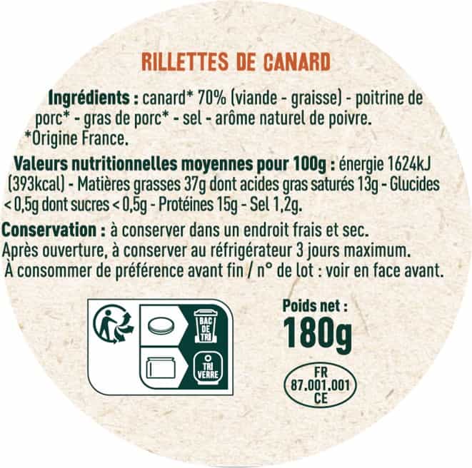 Rillettes de canard - Les Sens du Terroir