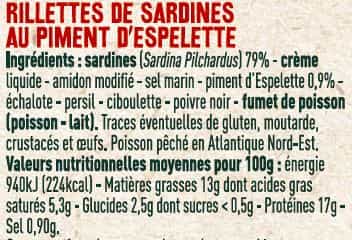 Rillettes de sardines au piment d'Espelette - Les Sens du Terroir