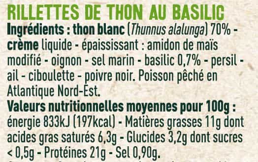 Rillettes de thon au basilic - Les Sens du Terroir